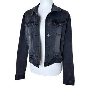 TILLY'S Ivy + Main Black Stretch Denim Jean Jacket Size Small